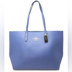 Coach Blue Leather Town Tote